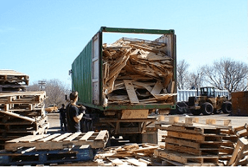 Scrap wood ready for recycling